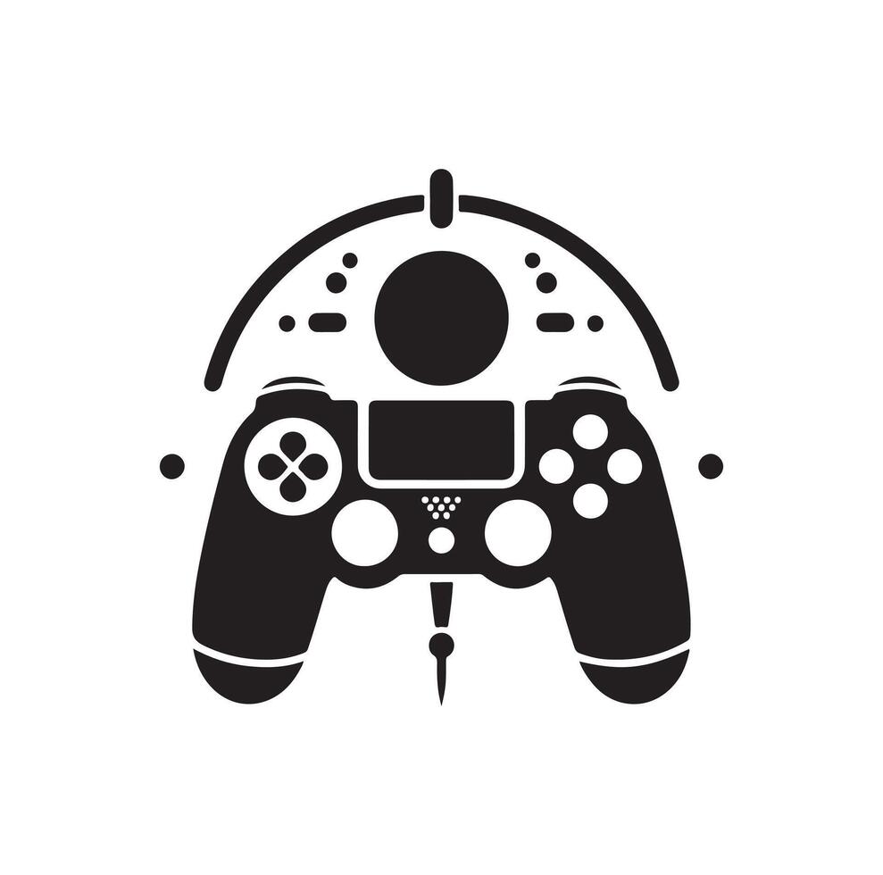 spel controleur illustratie ontwerp. spel controleur icoon modieus silhouet stijl ontwerp. illustratie vector