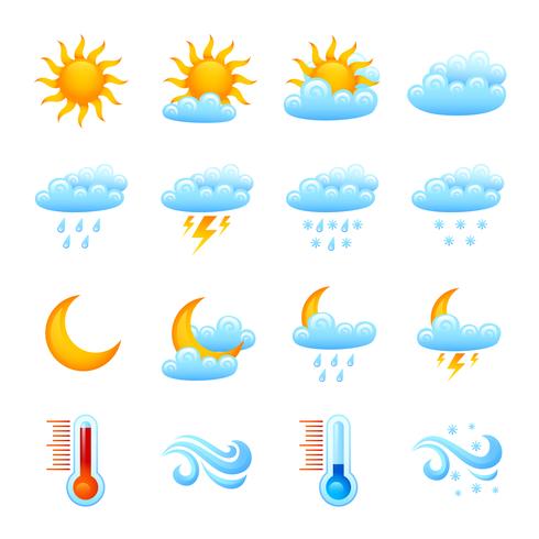 Weer Icon Set vector