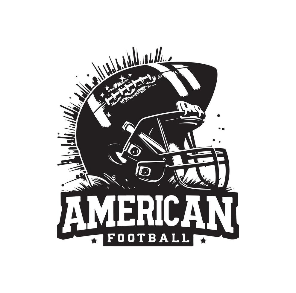 Amerikaans Amerikaans voetbal silhouet stijl vector
