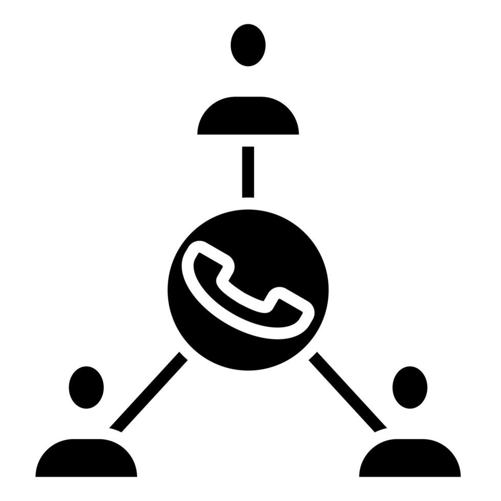 conferentie telefoontje icoon lijn illustratie vector