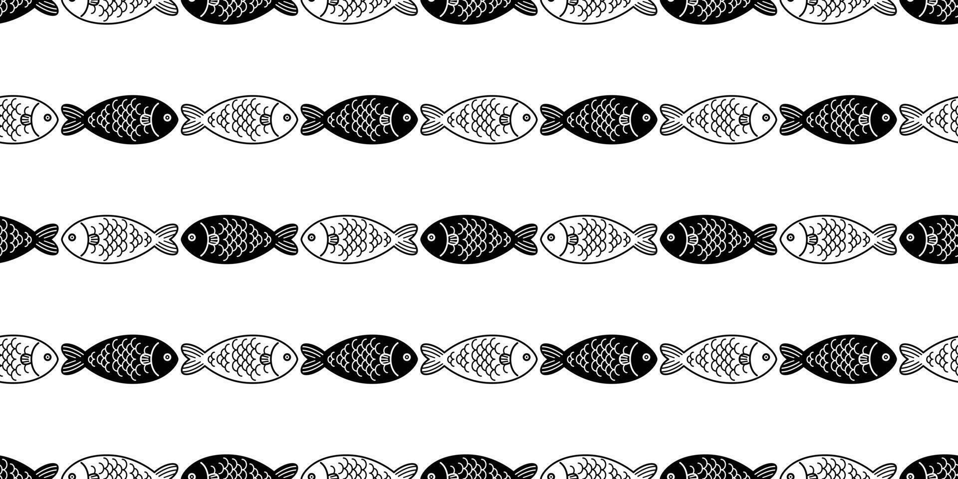 vis naadloos patroon tonijn Zalm haai dolfijn tekening icoon tekenfilm oceaan zee herhaling behang tegel achtergrond sjaal geïsoleerd huisdier dier illustratie tekening lijn ontwerp vector