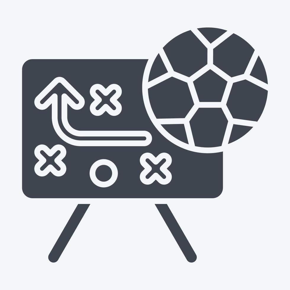 icoon strategie. verwant naar Amerikaans voetbal symbool. glyph stijl. gemakkelijk ontwerp illustratie vector