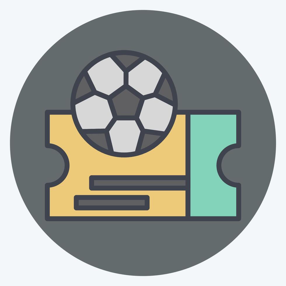icoon ticket. verwant naar Amerikaans voetbal symbool. kleur maat stijl. gemakkelijk ontwerp illustratie vector