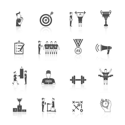 Sportpictogram coachen vector