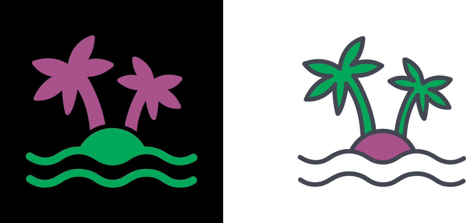 eiland icoon ontwerp vector