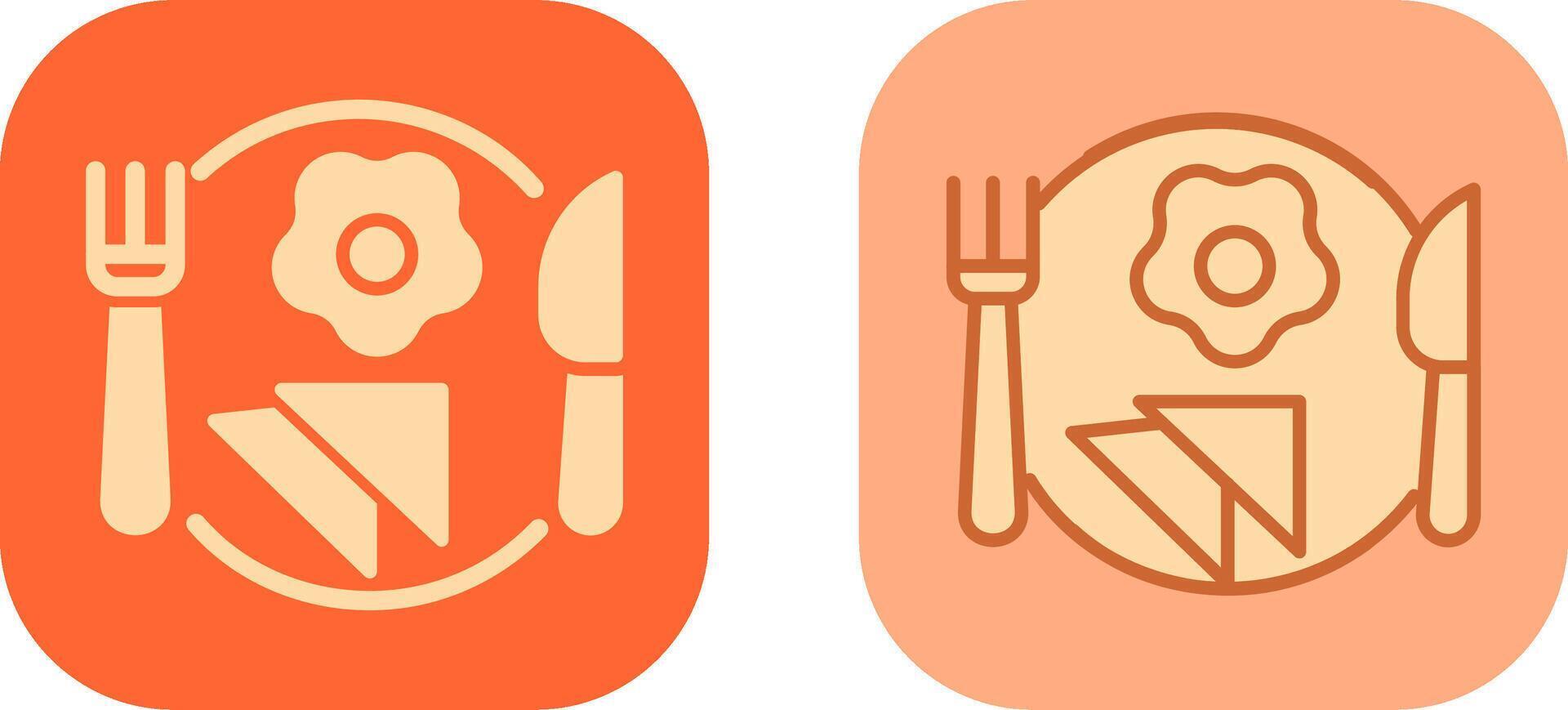ontbijt icoon ontwerp vector