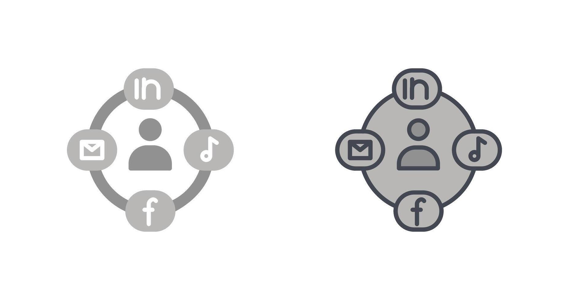 sociaal cirkel icoon ontwerp vector