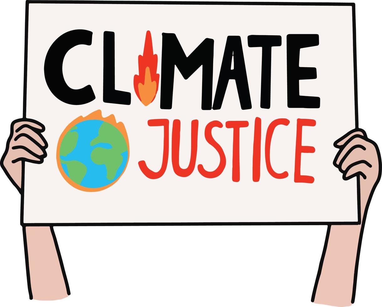 klimaatverandering protest bescherm onze aarde vector