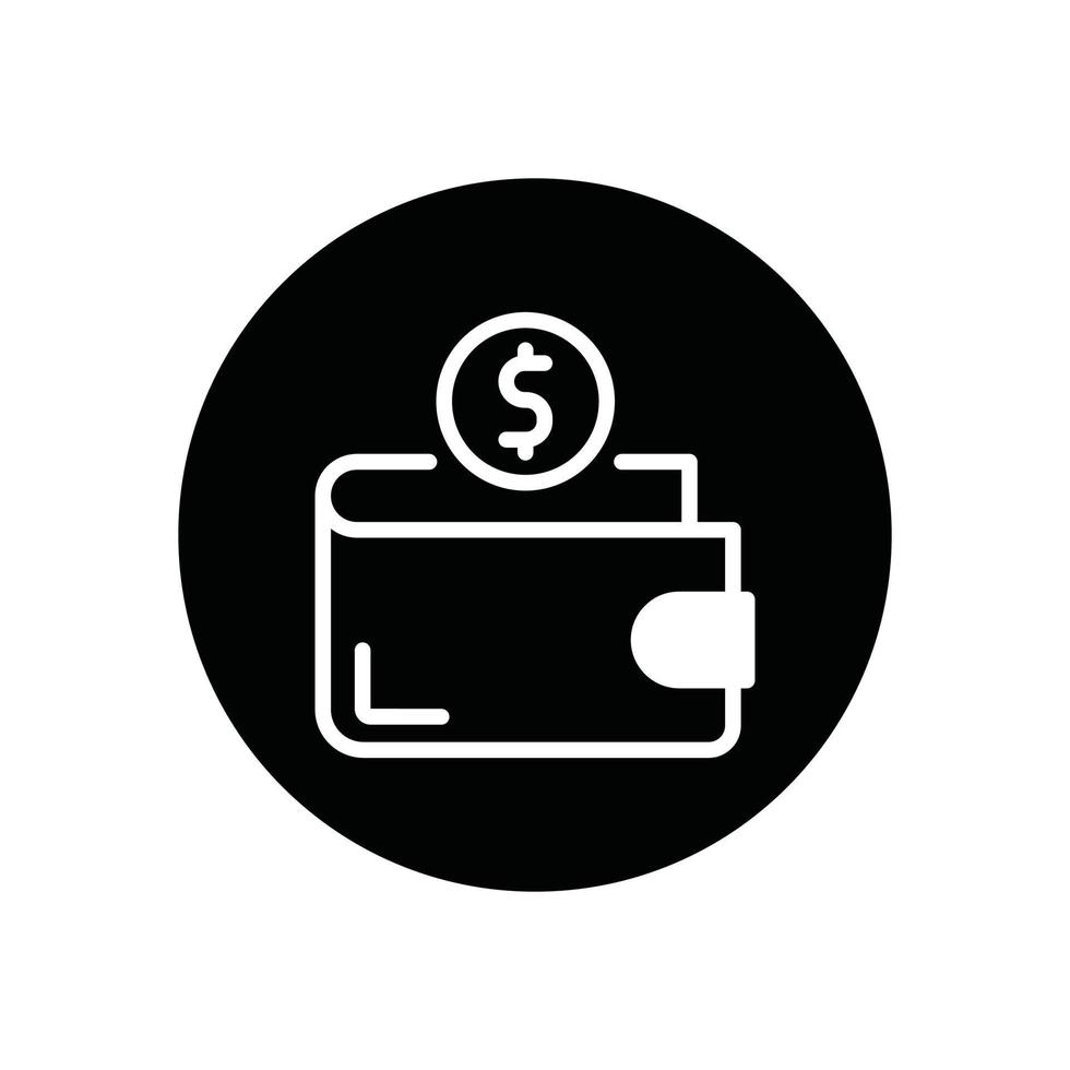 portemonnee geld glyph icon vector
