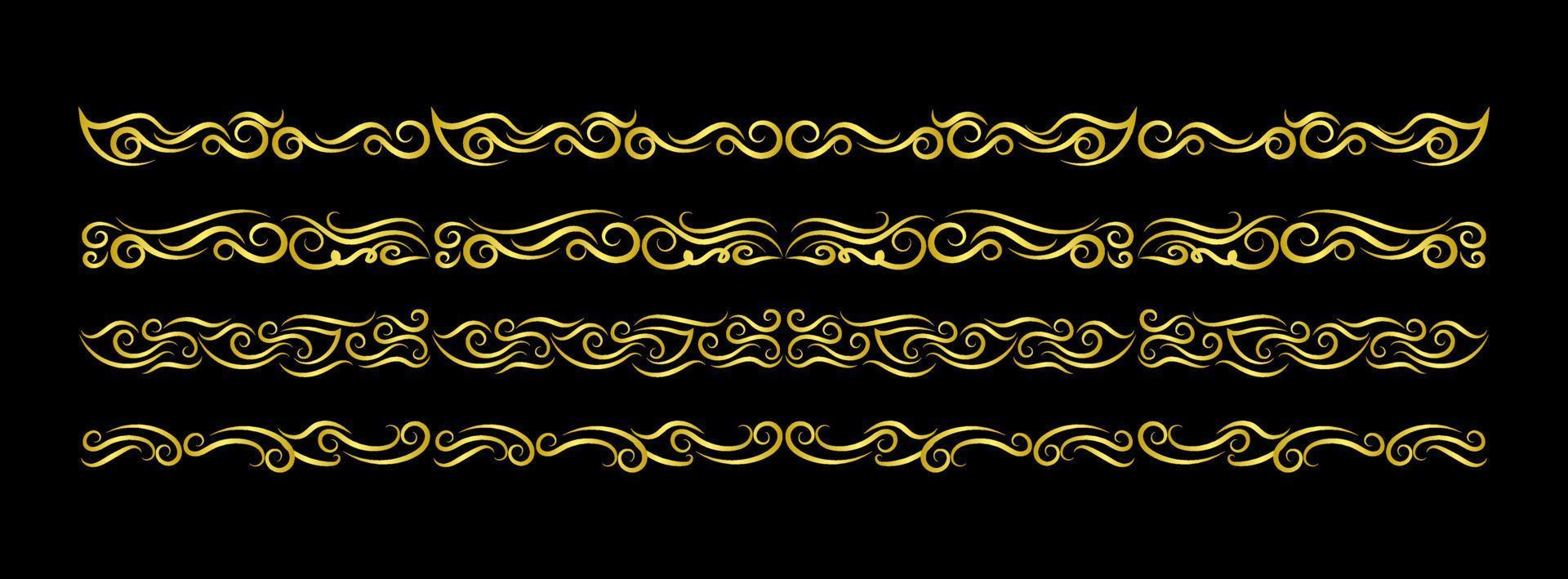 elementen swirl ornament set vector