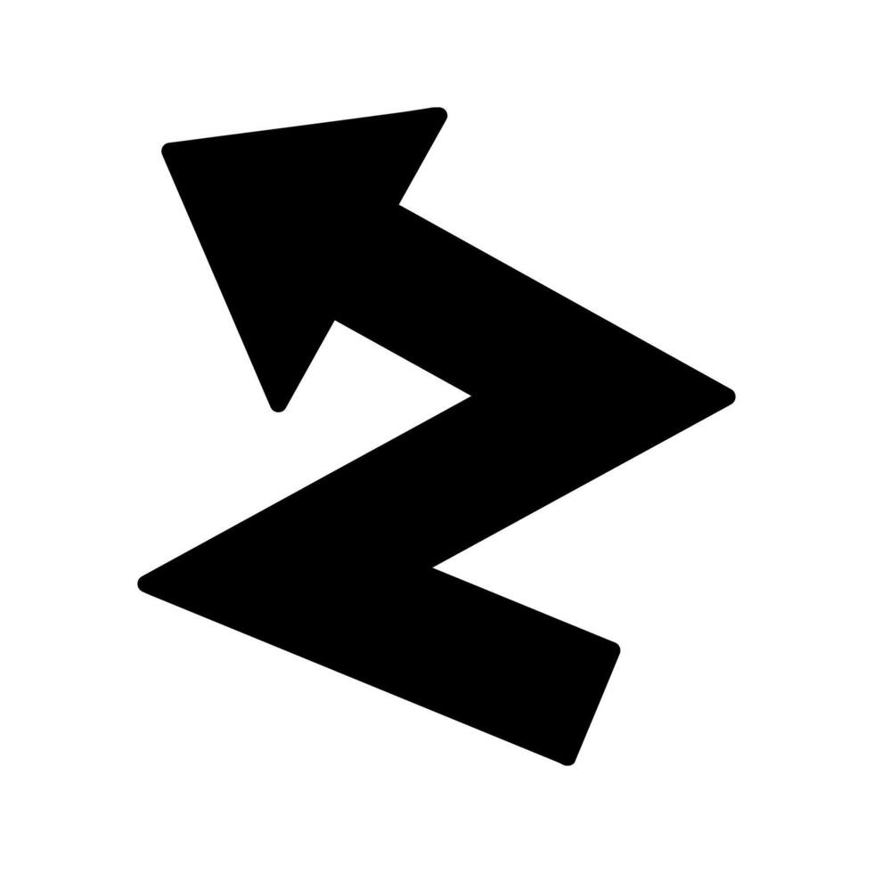 zigzag pijl icoon vector