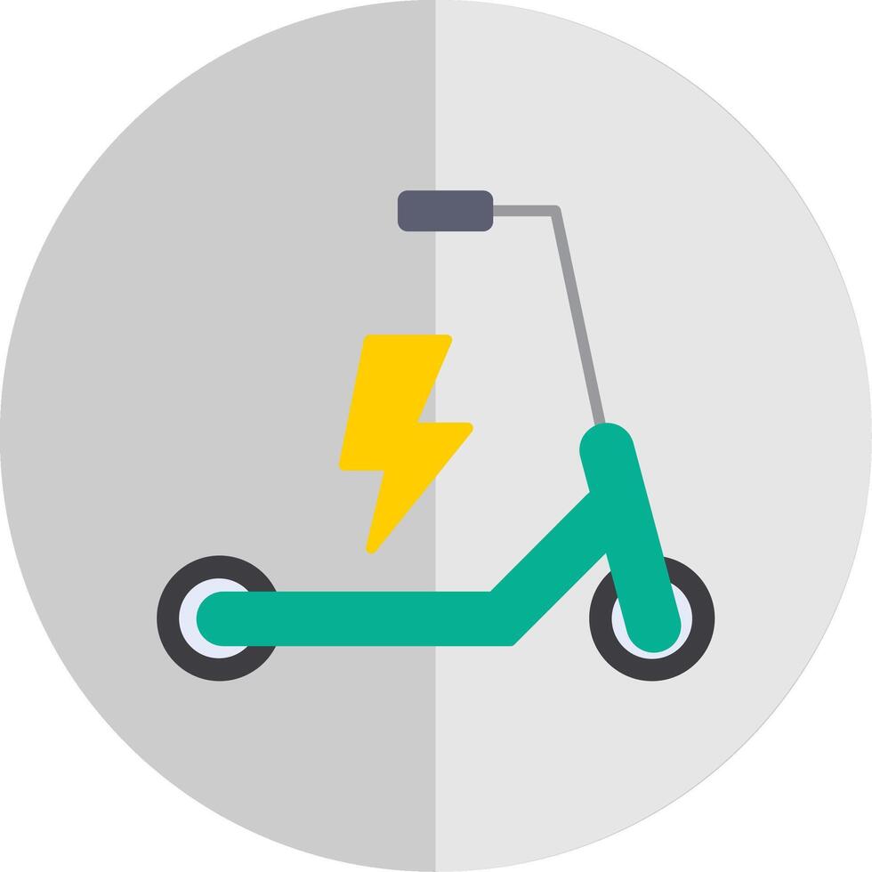 elektrisch scooter vlak schaal icoon vector