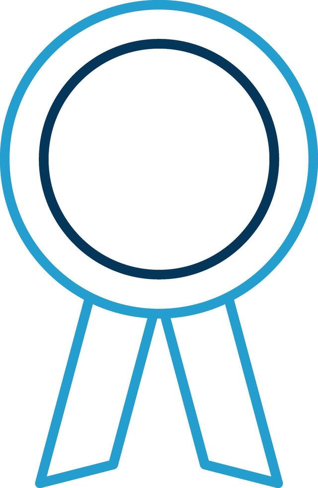 prestatie lijn blauw twee kleur icoon vector