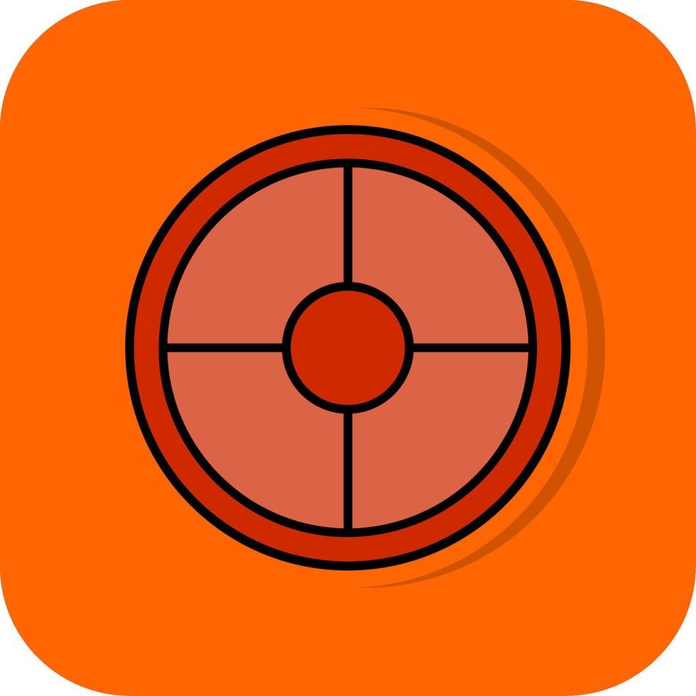 gewicht borden gevulde oranje achtergrond icoon vector