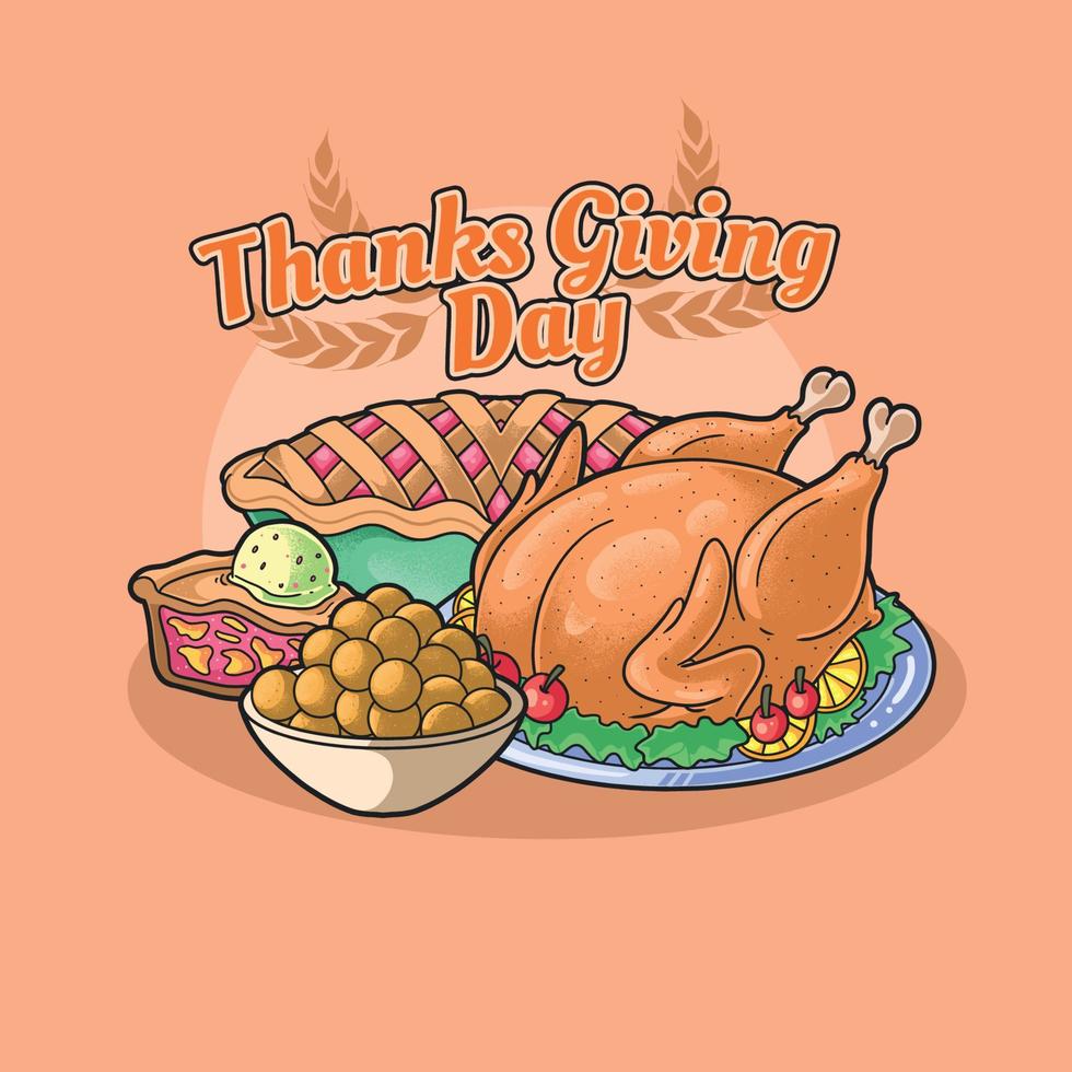 Thanksgiving day viering vector