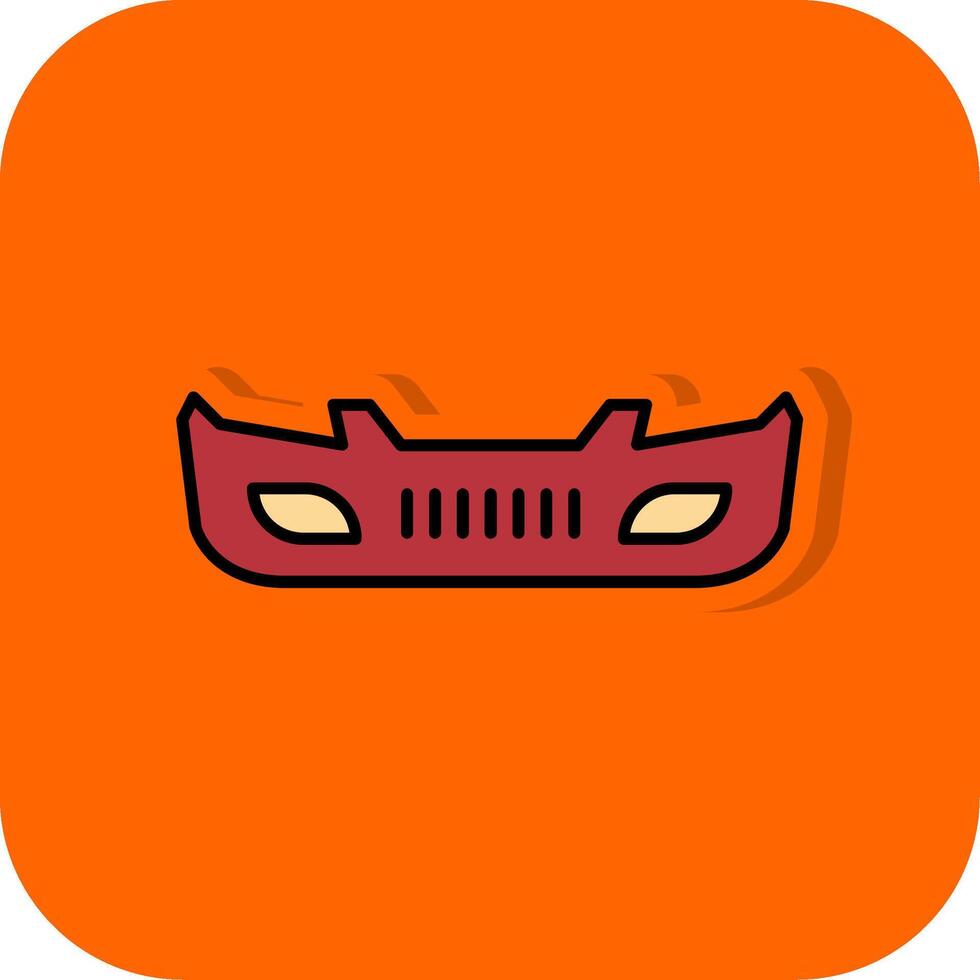 bumper gevulde oranje achtergrond icoon vector