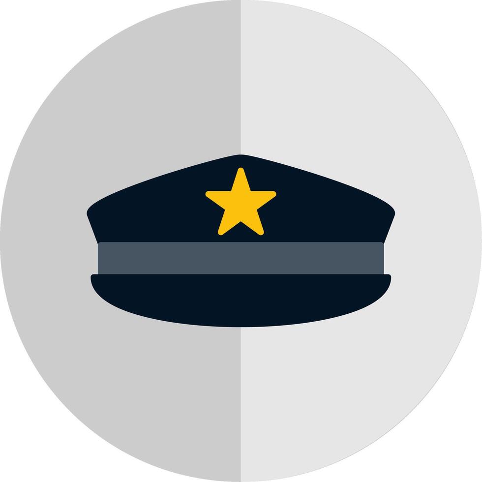 leger hoed vlak schaal icoon vector