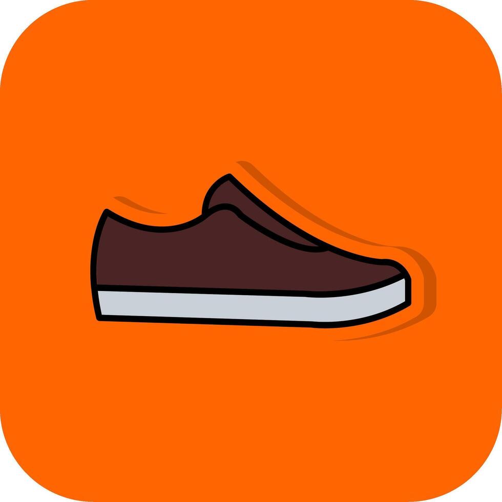 schoenen gevulde oranje achtergrond icoon vector