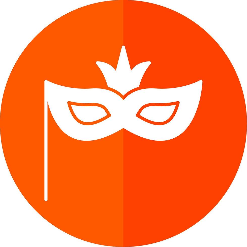 carnaval masker glyph rood cirkel icoon vector