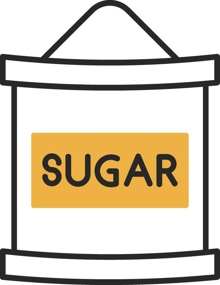 suiker zak gevild gevulde icoon vector