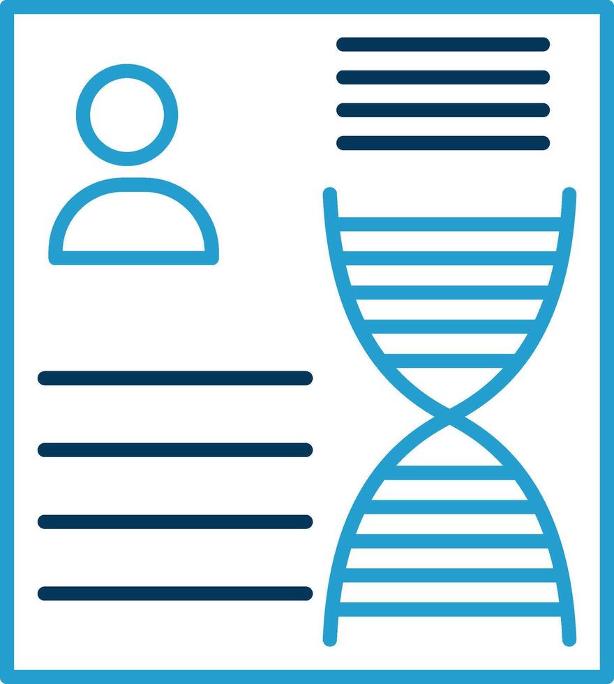 dna lijn blauw twee kleur icoon vector