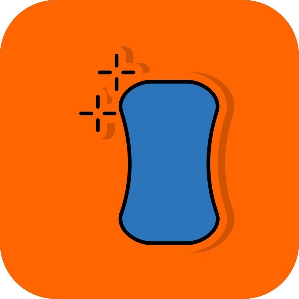 zeep gevulde oranje achtergrond icoon vector