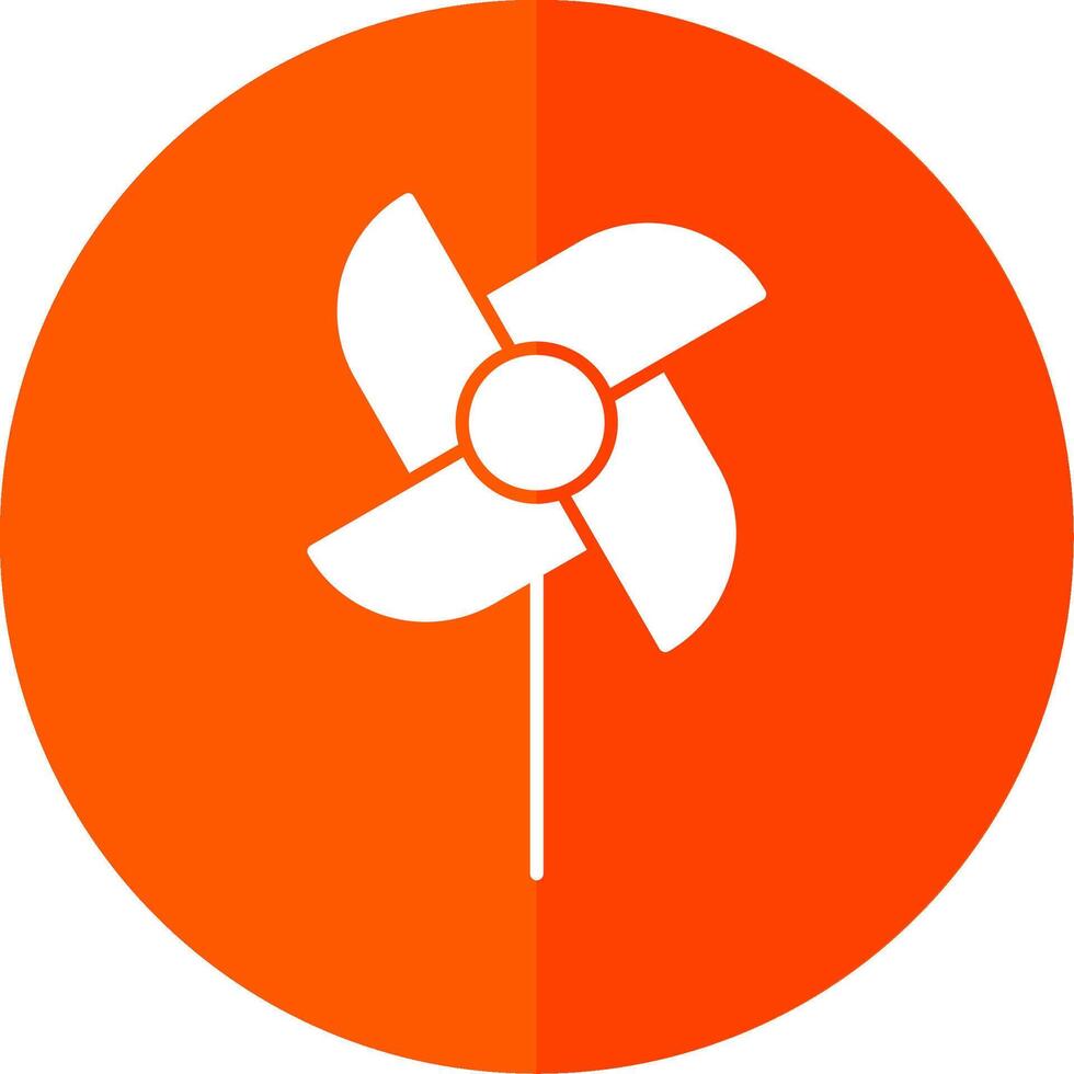 pinwheel glyph rood cirkel icoon vector