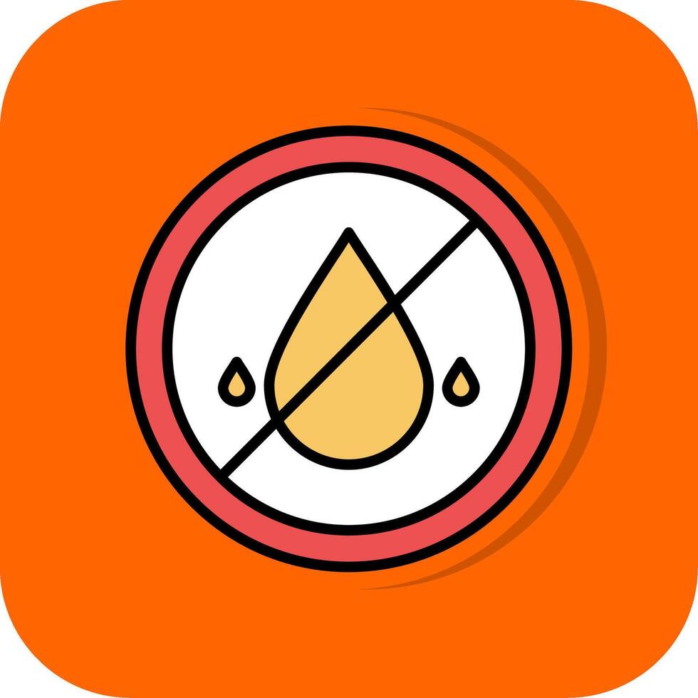 embargo gevulde oranje achtergrond icoon vector