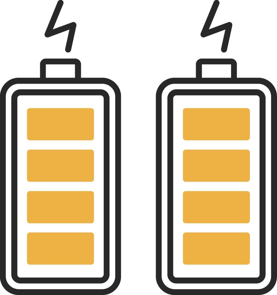 batterijen gevild gevulde icoon vector