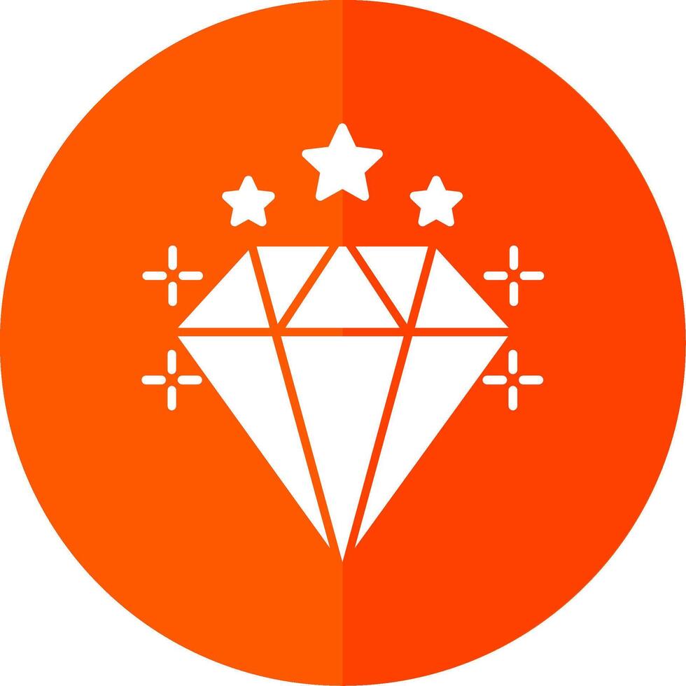 diamant glyph rood cirkel icoon vector