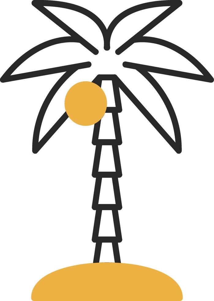 kokosnoot boom gevild gevulde icoon vector
