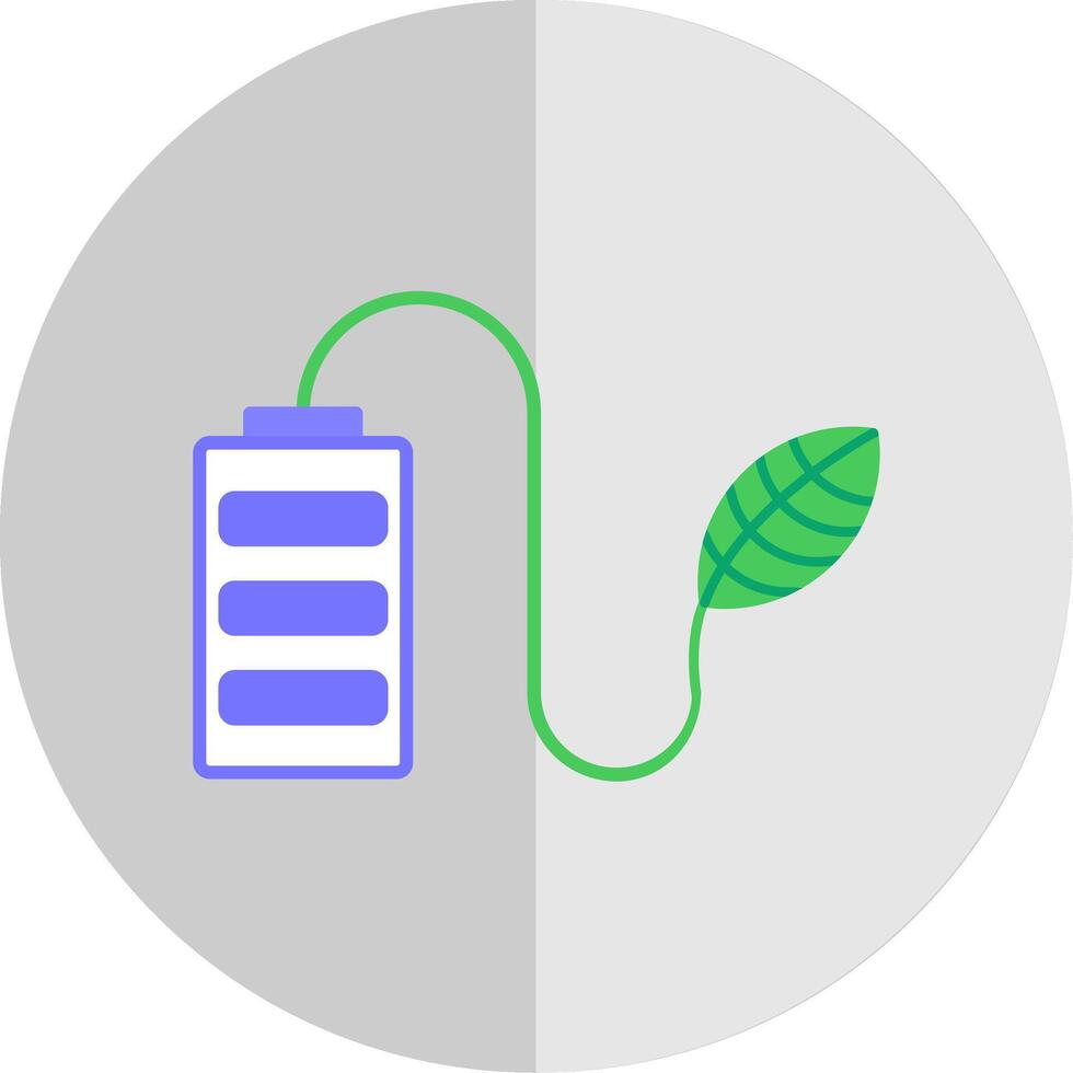 groen energie vlak schaal icoon vector