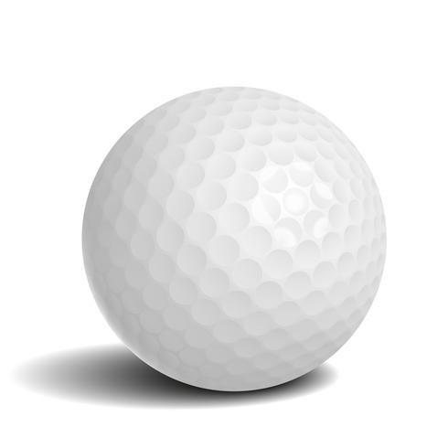 Golfbal met schaduw vector