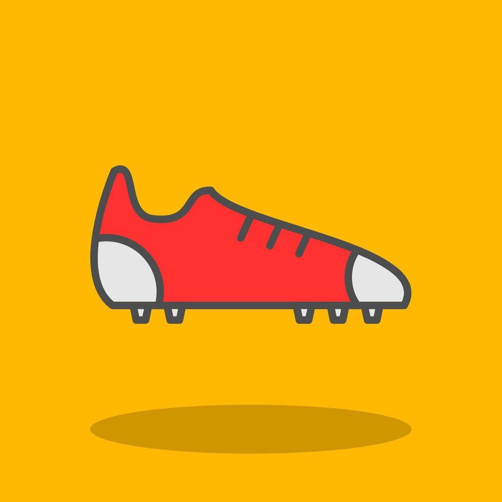 Amerikaans voetbal laarzen gevulde schaduw icoon vector