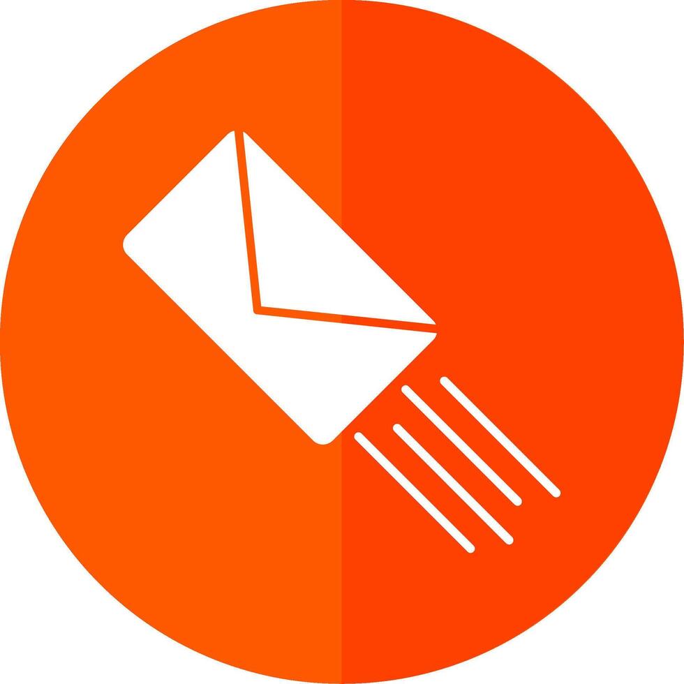 uitdrukken mail glyph rood cirkel icoon vector