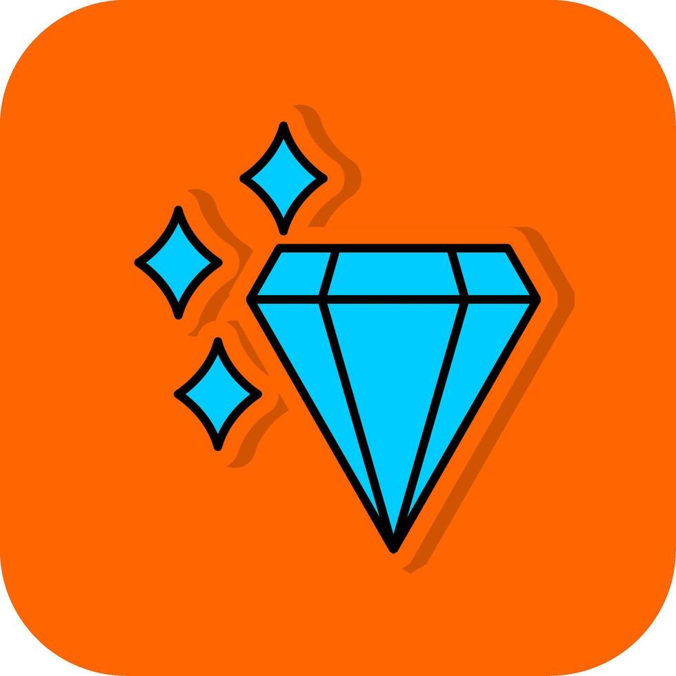 waarde gevulde oranje achtergrond icoon vector