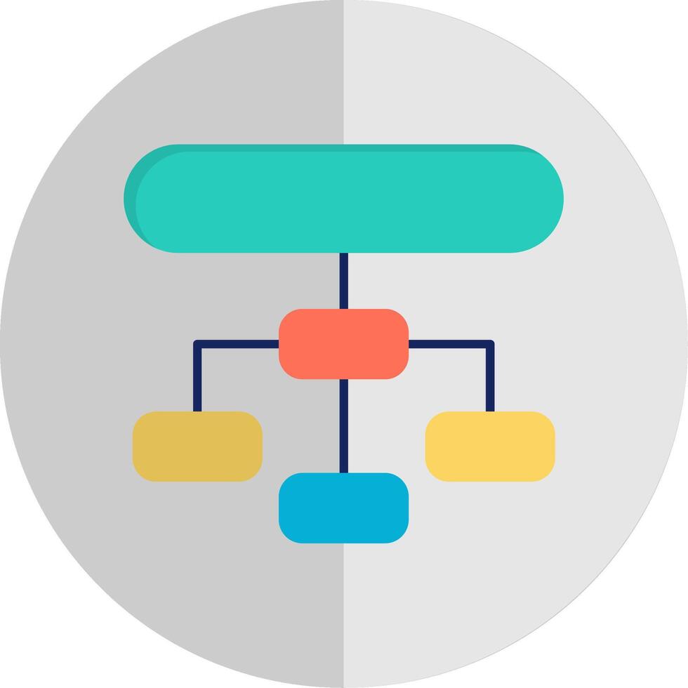 hiërarchisch structuur vlak schaal icoon vector