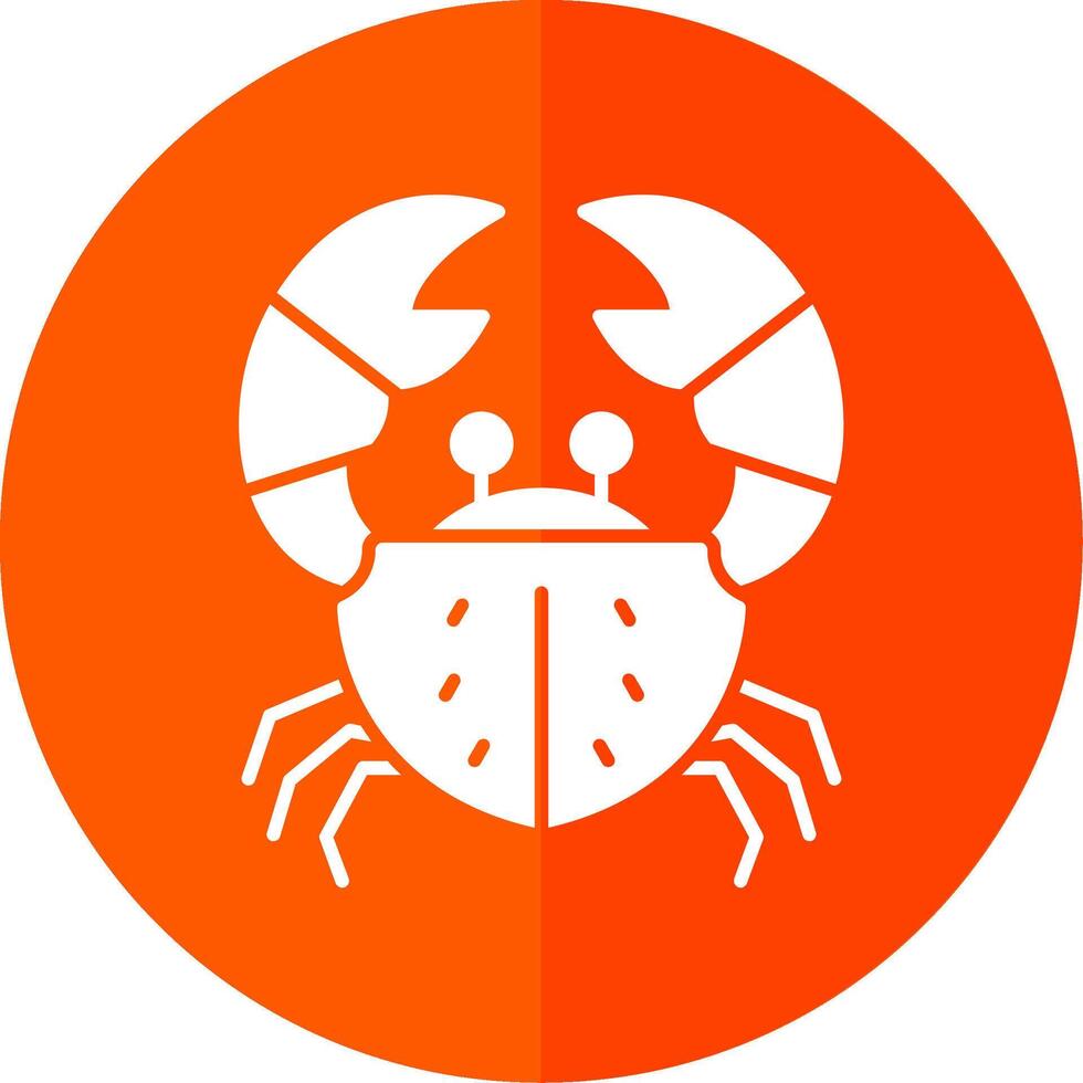 krab glyph rood cirkel icoon vector