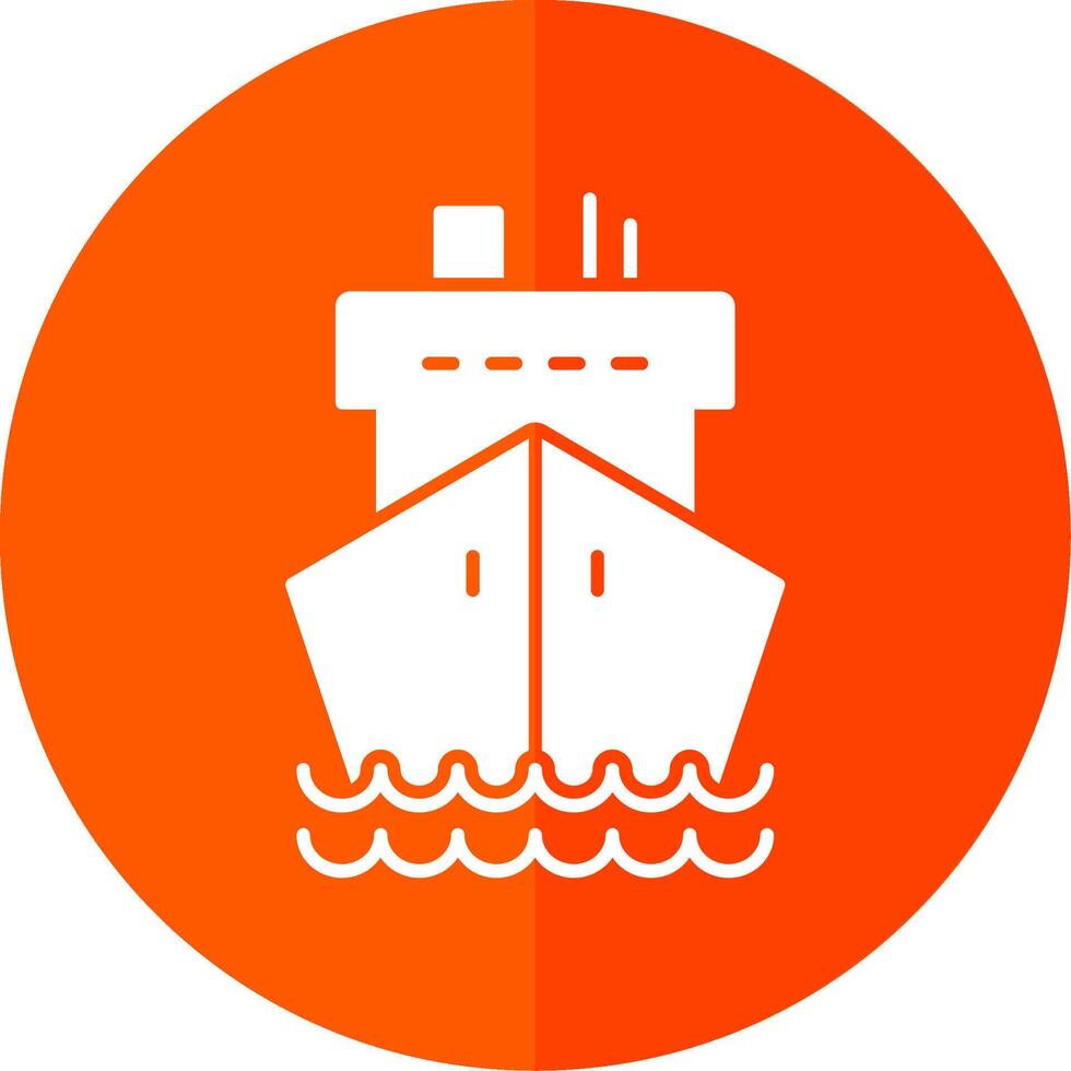 lading schip glyph rood cirkel icoon vector