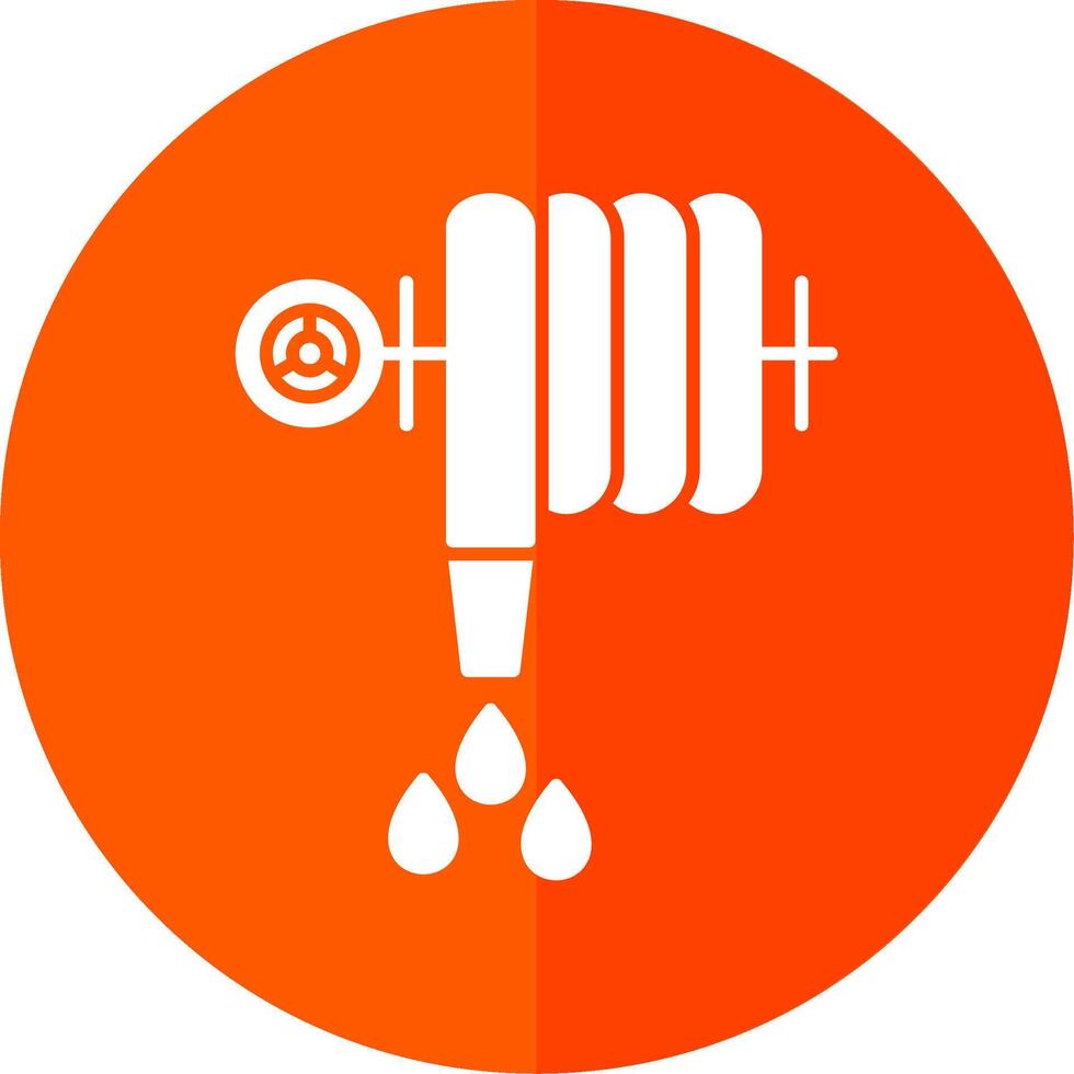 water slang glyph rood cirkel icoon vector