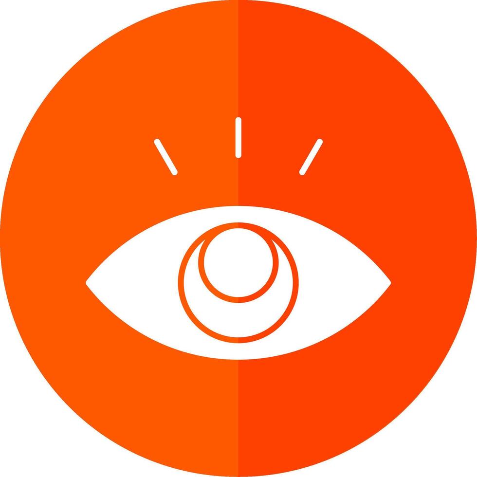 oog glyph rood cirkel icoon vector