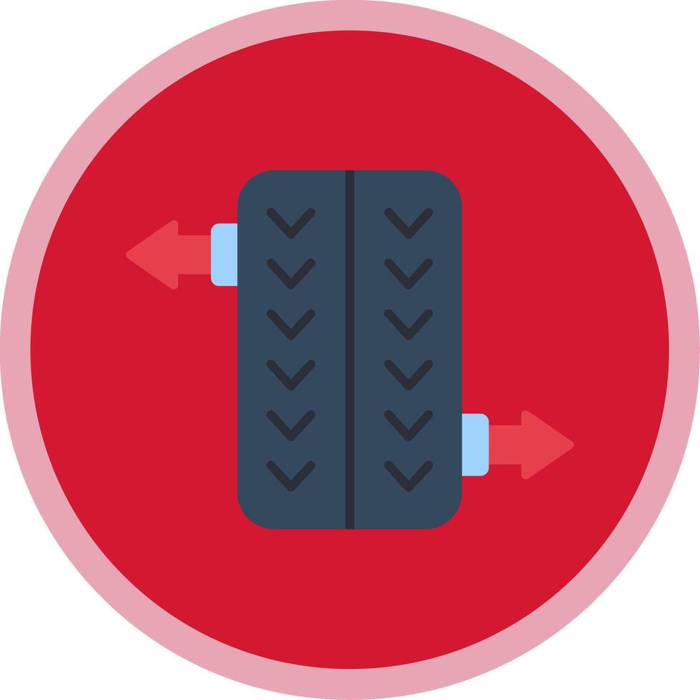 wiel uitlijning vlak multi cirkel icoon vector