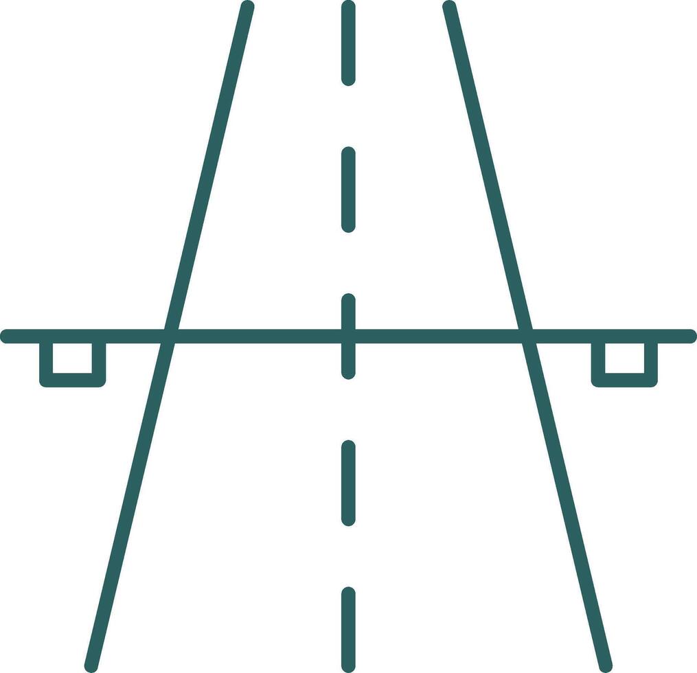 snelweg lijn helling ronde hoek icoon vector