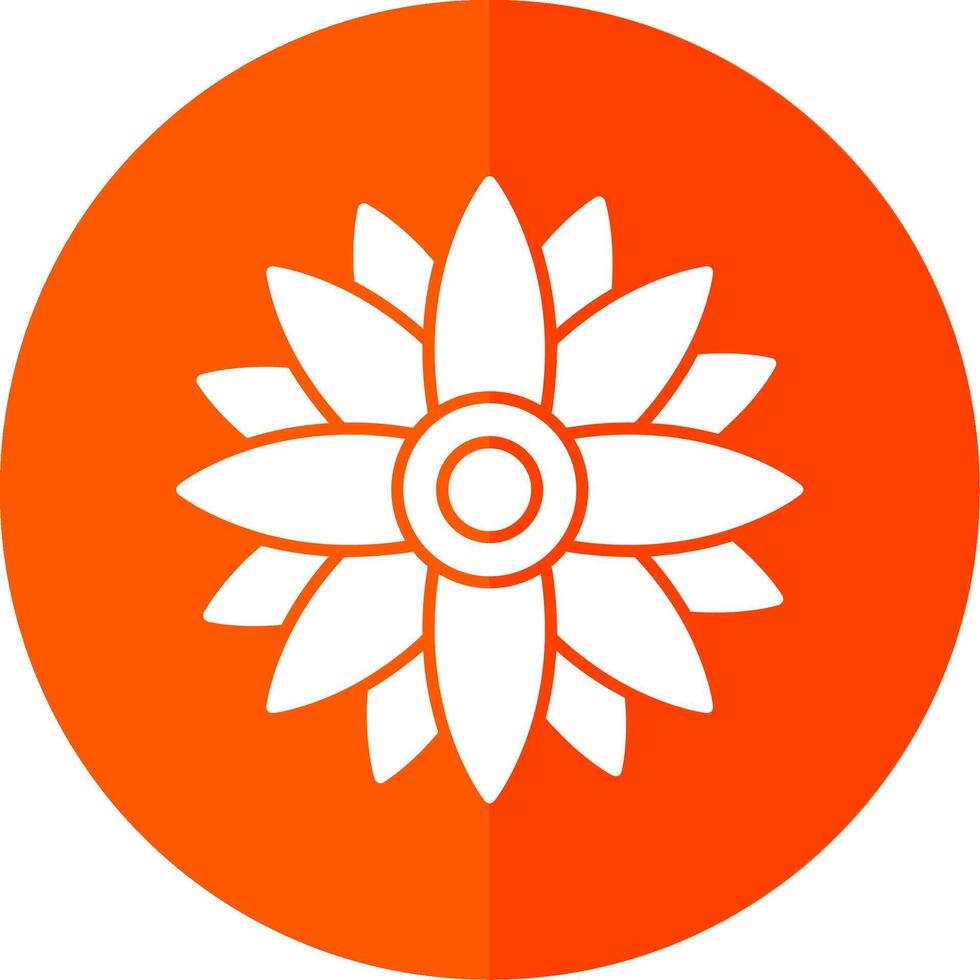 zonnebloem glyph rood cirkel icoon vector