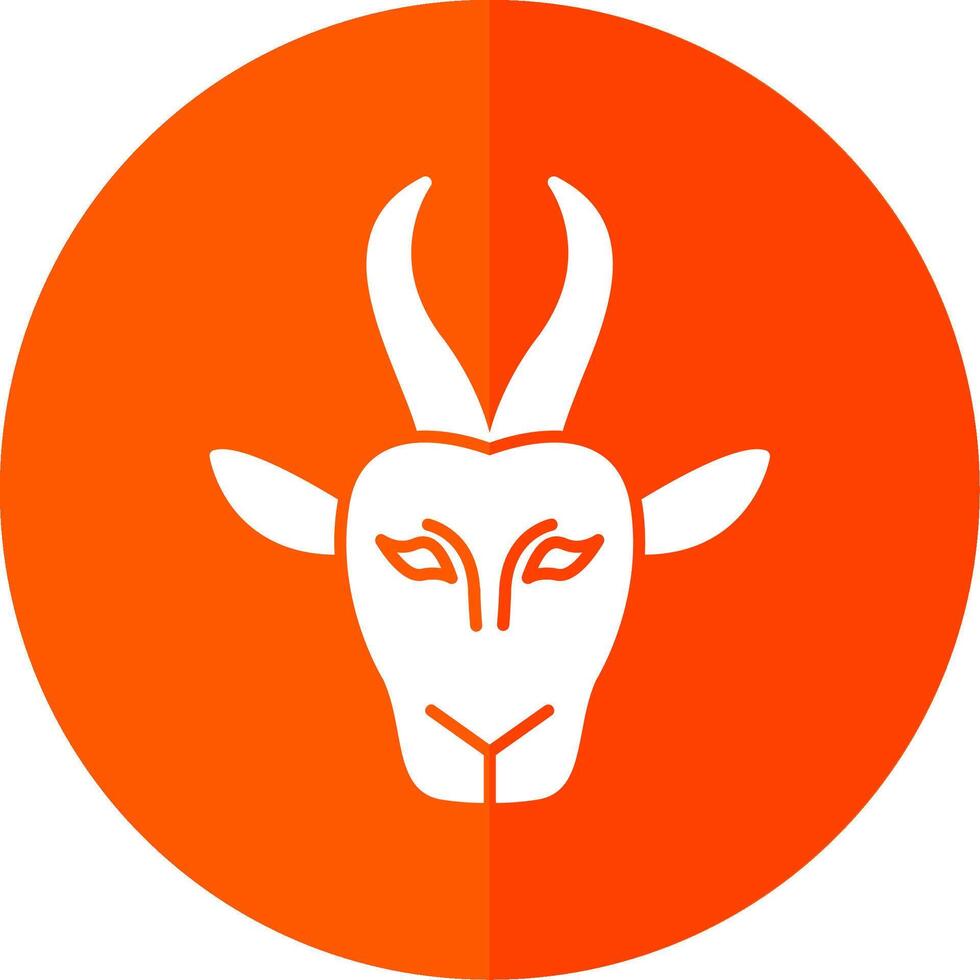 gazelle glyph rood cirkel icoon vector