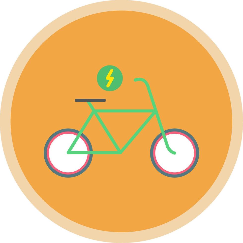 elektrisch fiets vlak multi cirkel icoon vector