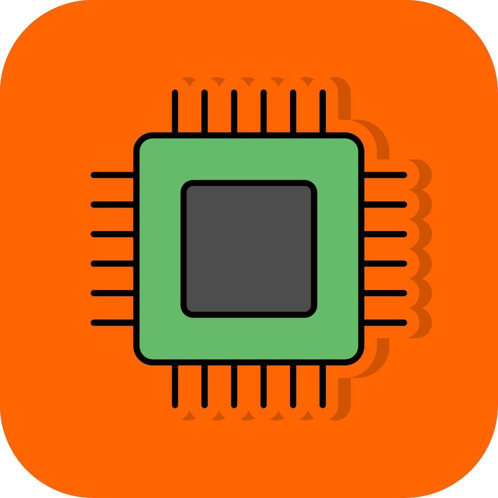 stroomkring bord gevulde oranje achtergrond icoon vector