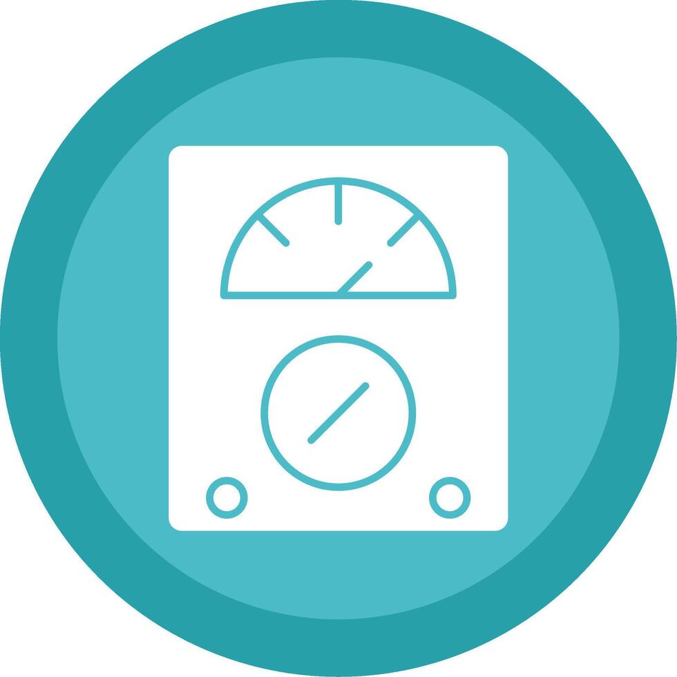 voltmeter glyph multi cirkel icoon vector