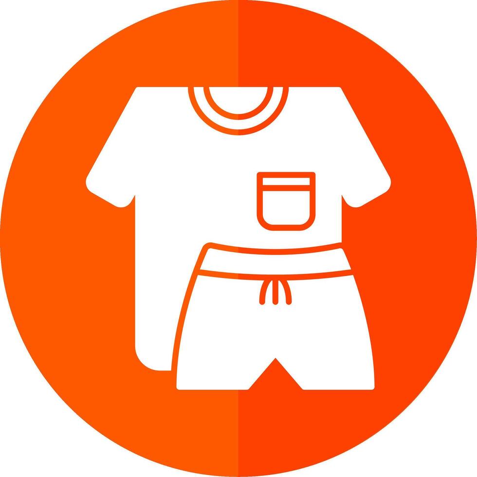 sport slijtage glyph rood cirkel icoon vector