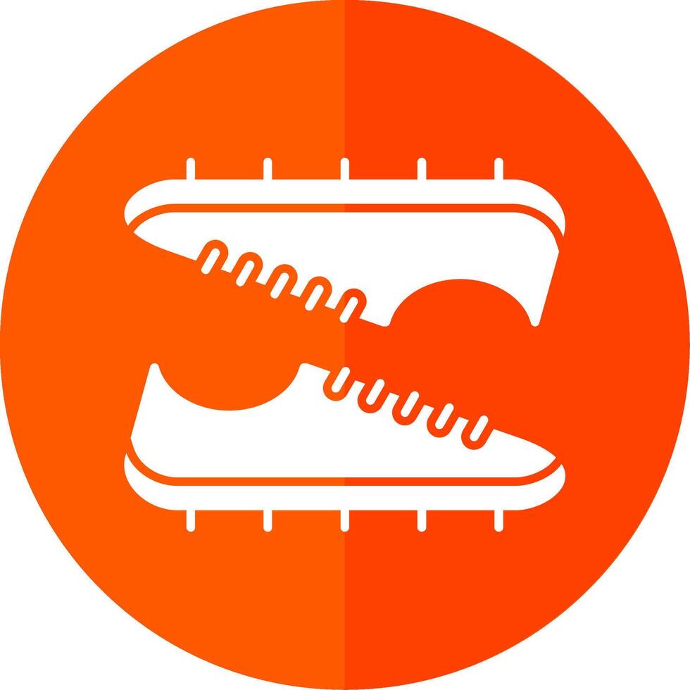 voetbal laarzen glyph rood cirkel icoon vector